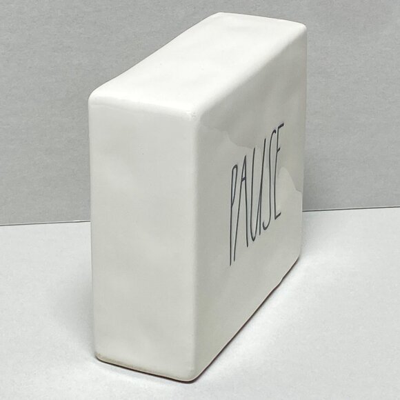 Rae Dunn Artisan Collection By Magenta "Relax" & "Pause" Ceramic Block - Picture 4 of 8